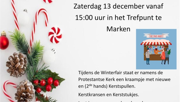 2de hands Kerstkraam op Winterfair in dorpshuis Het Trefpunt